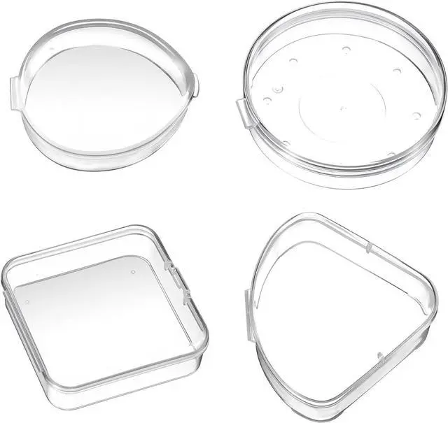 Main image of 4 PCS Toner Pad Travel Case Round Makeup Puff Protective Container Clear Makeup Sponge Protective Container Portable Holder