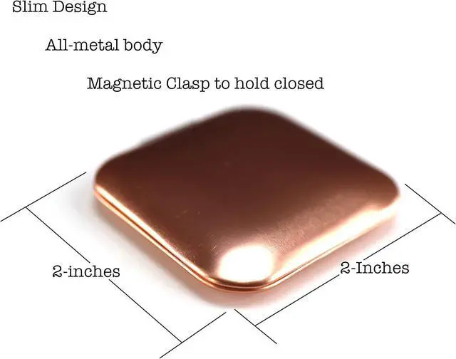 Alt view image 3 of 4 - Iconikal Metal Compact Vanity Travel Purse Makeup Mirror 2-Pack