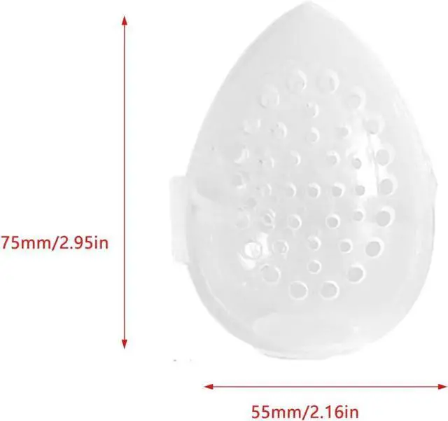 Alt view image 2 of 6 - 6 Pack Makeup Sponge Holder Carring Case Storage Box Clear Hard Container Protector for Cosmetic Make Up Blending Sponges Powder Puff Beauty Egg Blenders Travel Outdoor