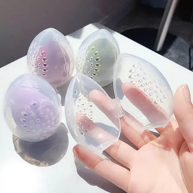 Alt view image 6 of 6 - 6 Pack Makeup Sponge Holder Carring Case Storage Box Clear Hard Container Protector for Cosmetic Make Up Blending Sponges Powder Puff Beauty Egg Blenders Travel Outdoor