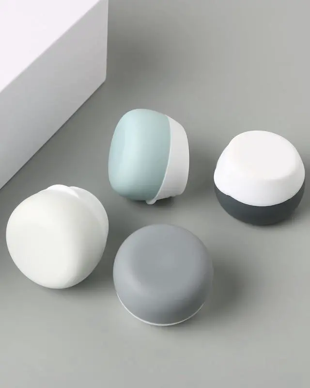 Alt view image 4 of 7 - Gemice Travel Size Containers for Toiletries,1oz,4 Pack,Grey | TSA Approved Silicone Cream JarsLeak-proof Travel Accessories with Lid,For Cosmetic Makeup Face Body Hand Cream