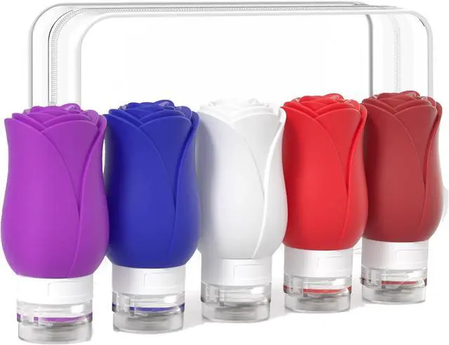 Main image of 5 Pack Travel Bottles for Toiletries, TSA Approved 3oz Portable Travel Containers for Toiletries, Leak Proof Travel Tubs Refillable Liquid Travel Accessories for Shampoo Conditioner Lotion Body Wash