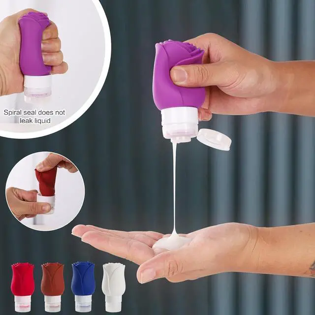 Alt view image 6 of 7 - 5 Pack Travel Bottles for Toiletries, TSA Approved 3oz Portable Travel Containers for Toiletries, Leak Proof Travel Tubs Refillable Liquid Travel Accessories for Shampoo Conditioner Lotion Body Wash
