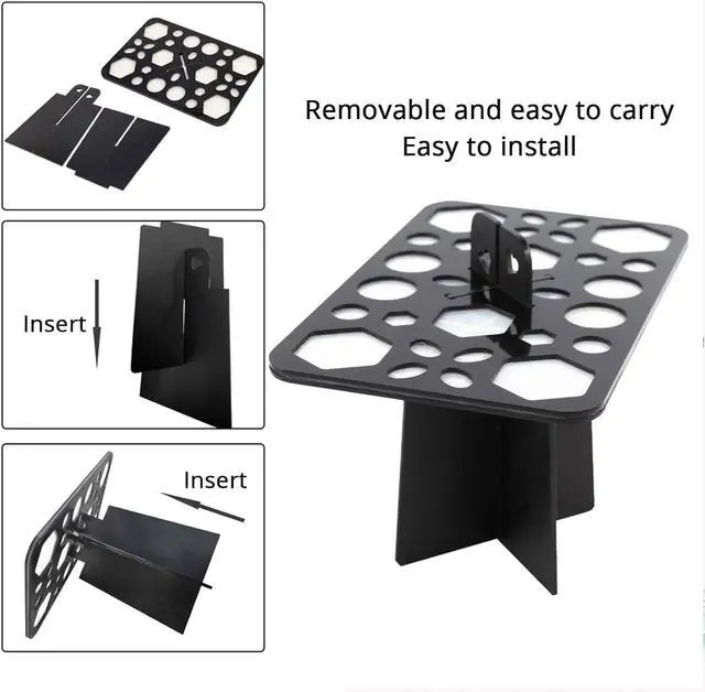 Alt view image 5 of 6 - BEAKEY Make up Brush Drying Rack, Collapsible Makeup Brush Holder 28 Holes Makeup Brush Dryer Stand - Black