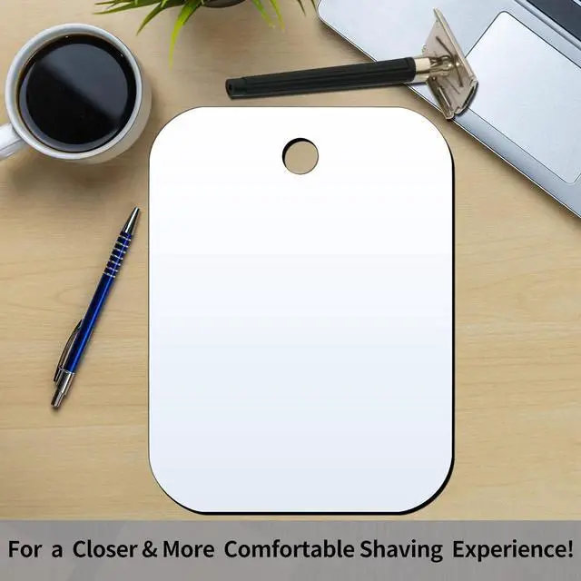 Alt view image 5 of 7 - Shaving Mirror, Unbreakable Shower Mirrors, (Small,6 inches x 4 inches) Bathroom Handheld Mirror for Men and Women Portable Camping Travel Mirrors, Frameless Handheld for Makeup