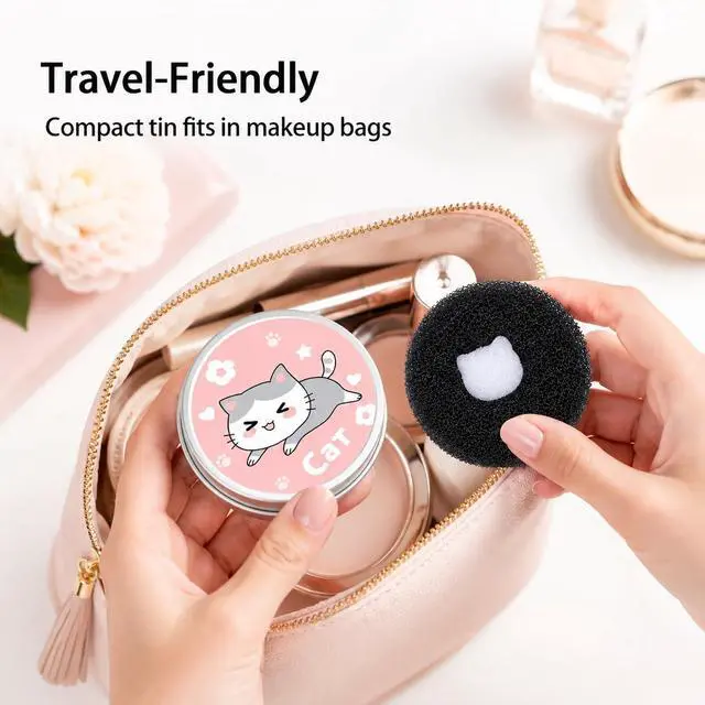 Alt view image 4 of 7 - Ideal Swan 4 Pack Color Removal Cleaner Sponge, Makeup Brush Cleaner Set | 4 color removal sponges, Quickly Clean Makeup Brushes Powder Eliminating Drying Time, Switch Eyeshadow Colored Immediately