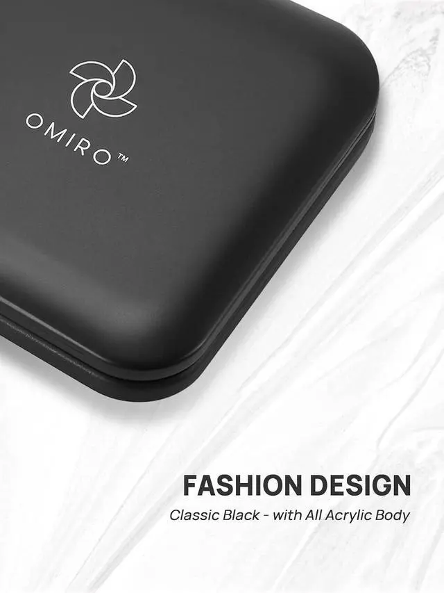 Alt view image 4 of 7 - OMIRO Compact Mirror with 15X Magnification, 3.5 Small Mirror for Purse | Travel Mirror, Pocket Mirror for WomenMen, Purse Accessories, Square, Black