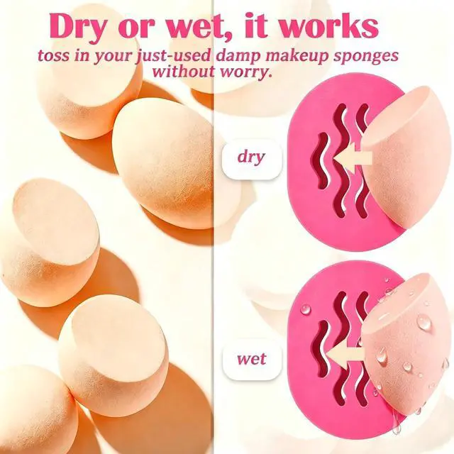 Alt view image 5 of 6 - Beauty Blender Bolder Silicone Makeup Sponge Case Breathable Make Up Sponge Case Makeup Bag Essentials Suitable for Business or TravelRose