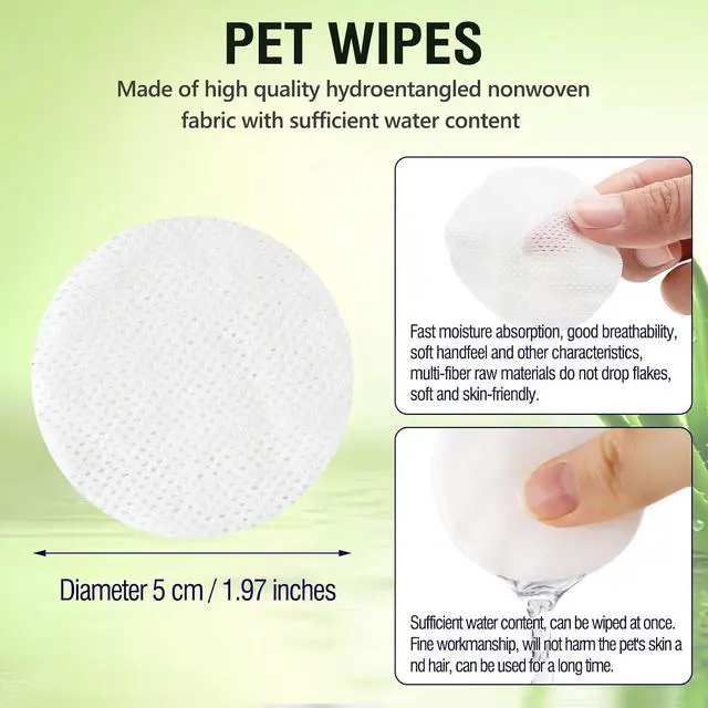 Alt view image 3 of 7 - Pet Eye & Face Wipes for Dogs & Cats Aloe Vera Moisturizing, PH-Balanced, Gentle Multi-Purpose Wipes for Eyes, Ears, Paws & Chin, 200 Count