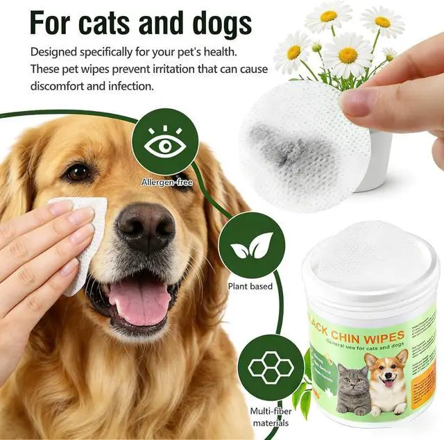 Alt view image 5 of 7 - Pet Eye & Face Wipes for Dogs & Cats Aloe Vera Moisturizing, PH-Balanced, Gentle Multi-Purpose Wipes for Eyes, Ears, Paws & Chin, 200 Count