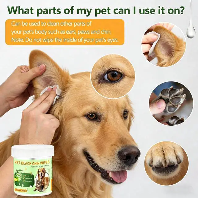 Alt view image 7 of 7 - Pet Eye & Face Wipes for Dogs & Cats Aloe Vera Moisturizing, PH-Balanced, Gentle Multi-Purpose Wipes for Eyes, Ears, Paws & Chin, 200 Count