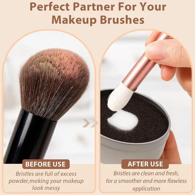 Alt view image 4 of 7 - 2-Pack Makeup Brush Cleaner Sponges Quick Color Switch for Eyeshadow Brushes, No Water or Chemicals, Reusable with Travel Case
