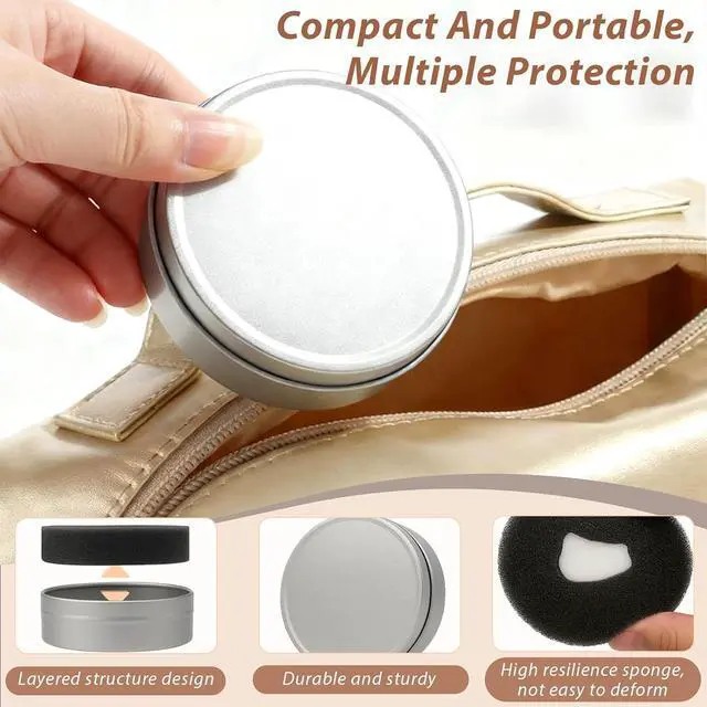 Alt view image 6 of 7 - 2-Pack Makeup Brush Cleaner Sponges Quick Color Switch for Eyeshadow Brushes, No Water or Chemicals, Reusable with Travel Case
