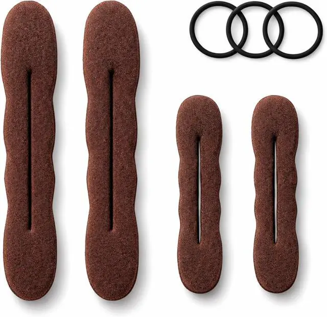 Main image of Styla Hair Magic Bun Maker (2 Small, 2 Large) Foam Sponge Bun Shaper Hair Accessories (Brunette) | Foam Sponge Shaper, Easy Twister, Ballet, French Twist, Updo's, Waves, Strong, Flexible, Reusable