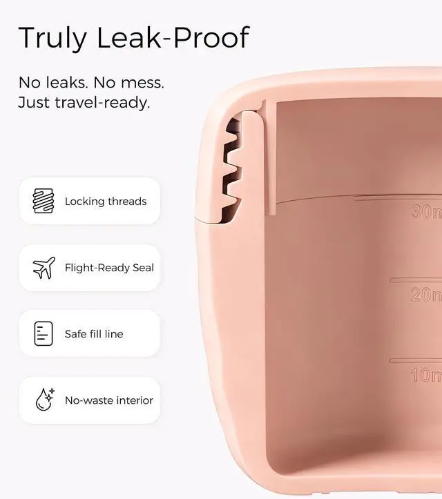 Alt view image 2 of 7 - TakeToday Travel Containers for Toiletries, 1oz, 4 Pack, Apricot | Air Travel Leak-Proof, TSA Approved, Silicone Jars with Lid, for Cosmetics & Toiletries