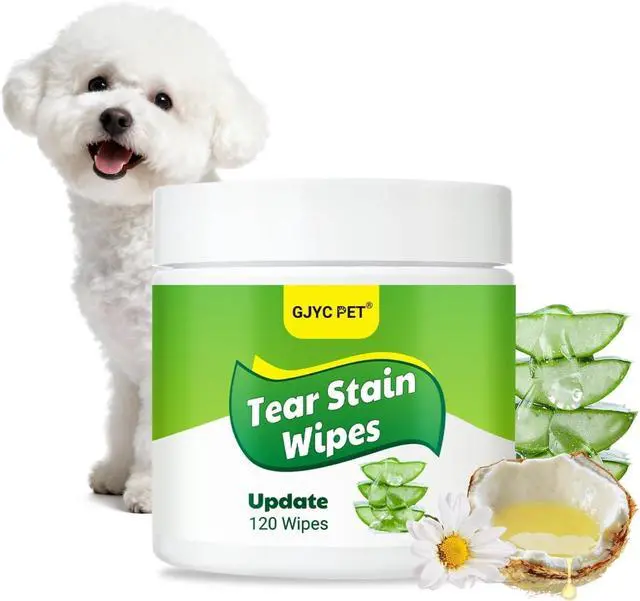 Main image of 120pcs Eyes Wipes for Dogs & Cats, Vet-Recommended Tear Stain Remover, Hypoallergenic, Removes Discharge Debris Crust, No Added Fragrance, with Aloe & Coconut Oil, Puppy Essentials Dog Accessories