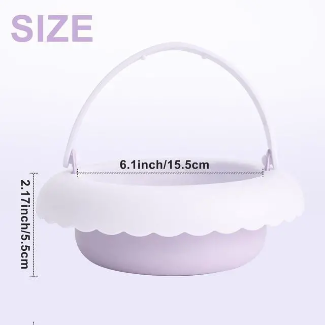 Alt view image 6 of 7 - Makeup Brush Cleaner Mat with Handle, 3 in 1 Portable Silicone Makeup Brush Cleaner Bowl, Cosmetic Brushes Cleaning Tool Organizer for Storage and Air Drying, Purple