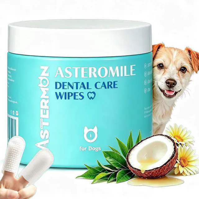 Main image of Pet Wipes for Dogs Teeth Care, Disposable Finger Sleeve Dog Wipes 50 Count | Hypoallergenic Puppy Wipes, Gentle Cleaning & Hydrating Wipes for Dogs