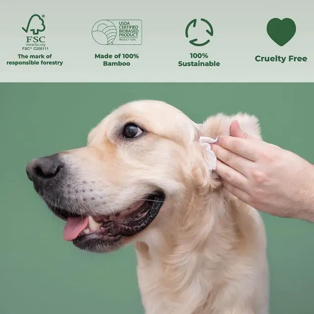 Alt view image 3 of 6 - ATIFBOP Dog Wipes for Paws and Butt, Hypoallergenic Grooming, 100 Wipes | Coconut Pet Wipes for Cats & Dogs, Gentle Care at Home & On the Go, Alcohol-Free, with Aluminum Moisture-Lock Seal