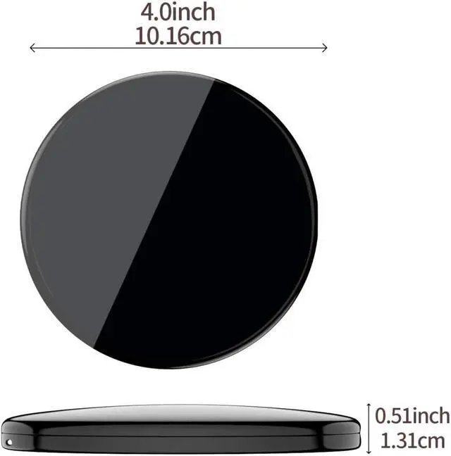 Alt view image 4 of 7 - Gospire 4" Ultra-Thin Pocket 1X/10X Makeup Mirror for Travel | Double Sided Magnifying, Suitable for Portable Compact Handbag, Handheld Round Foldable Cosmetic Mirror for Women (Black)