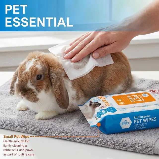 Alt view image 5 of 7 - MED PRIDE Hypoallergenic Cat Wipes with Aloe Vera,Alcohol-Free,60 Count