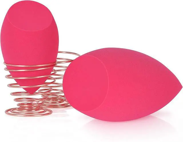 Alt view image 6 of 7 - EXTRA LARGE 11CM Make Up Beauty Sponges Blender BIG for Face & BODY | 1 XL & 1 Regular Sponge with 2 Holders Faster, Flawless Application of Foundation, Fake Tan, Powder, Blending & Setting