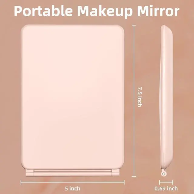 Alt view image 6 of 7 - Makeup Mirror,1X&3X Magnifying Lighted Vanity Mirror with 3 Color Setting Modes&Dimmable Touch Screen,Portable,Foldable for Women (Pink)