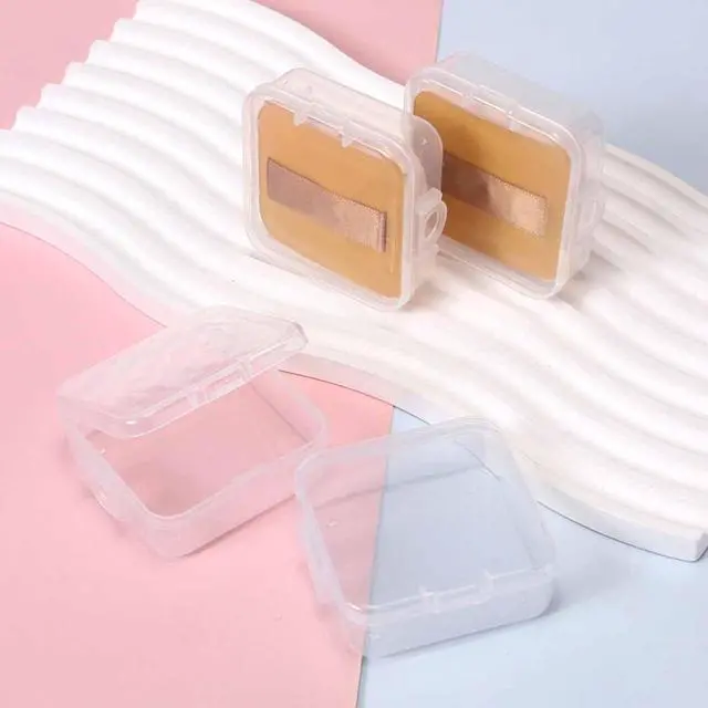 Alt view image 6 of 7 - 6 PCS Square Powder Puff Holders Cases Clear Makeup Sponge Protective Container Portable Beauty Blender Holder Reusable Dust-Proof Pocket Cosmetic Puff Box Beauty Makeup Tools for Travel (Transparent)