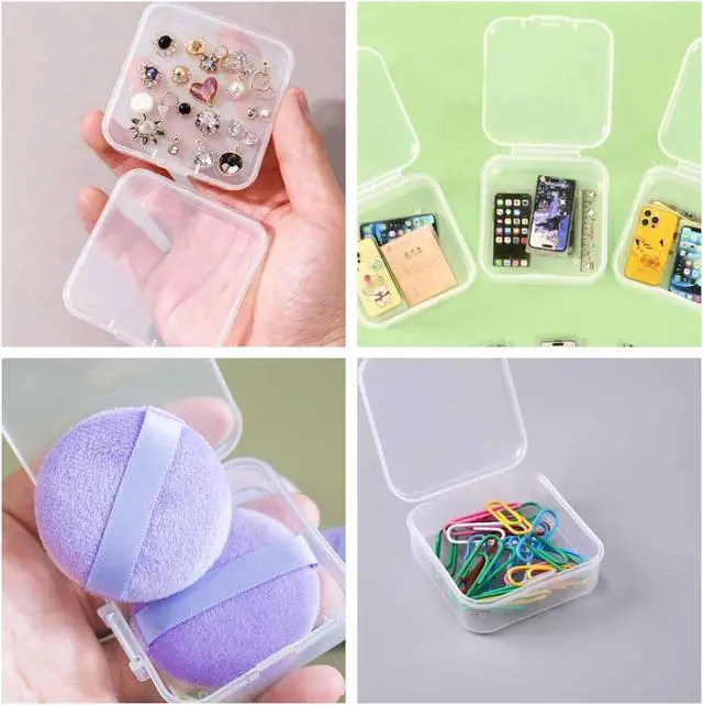 Alt view image 7 of 7 - 6 PCS Square Powder Puff Holders Cases Clear Makeup Sponge Protective Container Portable Beauty Blender Holder Reusable Dust-Proof Pocket Cosmetic Puff Box Beauty Makeup Tools for Travel (Transparent)