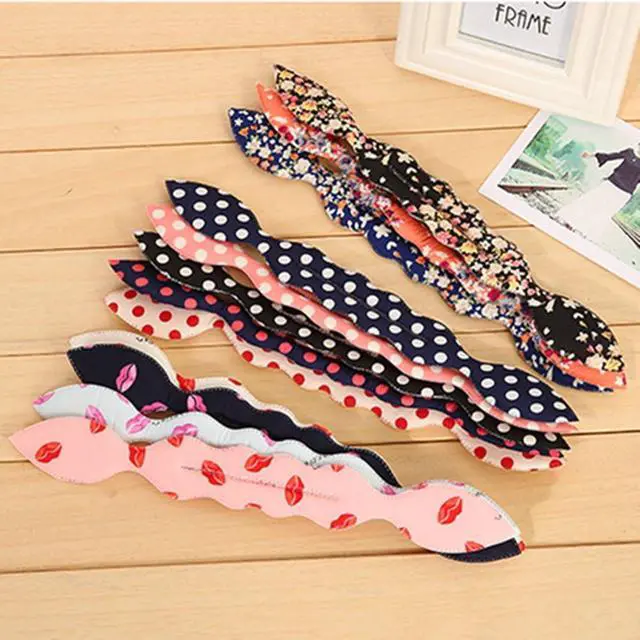 Alt view image 6 of 7 - 6Pcs Magic Rabbit Ear Sponge Foam Donut Holder Twist Hair Styling Curl Bun Maker Hairstyle Must-haves Tool