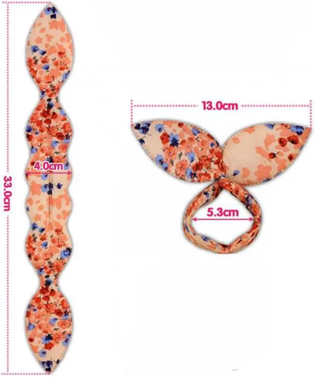Alt view image 7 of 7 - 6Pcs Magic Rabbit Ear Sponge Foam Donut Holder Twist Hair Styling Curl Bun Maker Hairstyle Must-haves Tool