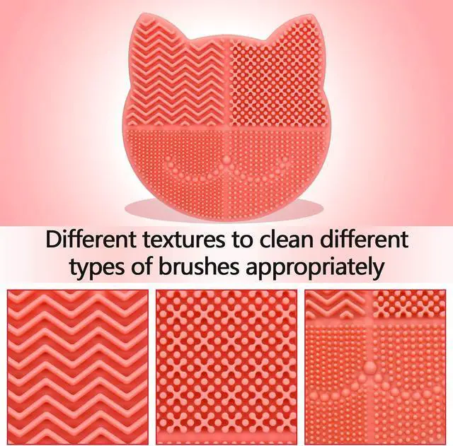 Alt view image 5 of 7 - Mygeromon Makeup Brush Cleaner Mat Silicone with Dryer Holder (Orange) | 2 in 1 Portable Cosmetic Tool