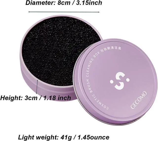 Alt view image 2 of 7 - 2 Pack Makeup Brush Cleaner Dry Sponge to Remove Eyeshadow Blush Powder Brush Color Change Clean Quickily and Easily Portable for Home or Travel Makeup
