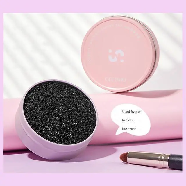 Alt view image 6 of 7 - 2 Pack Makeup Brush Cleaner Dry Sponge to Remove Eyeshadow Blush Powder Brush Color Change Clean Quickily and Easily Portable for Home or Travel Makeup