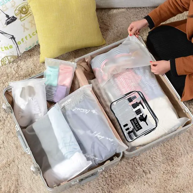Alt view image 7 of 7 - Wobe Travel Bottles and TSA Approved Toiletry Bag, Clear Quart Size with Leak-Proof Travel Containers Set Makeup Bag Accessories for Liquids Carry-On Luggage Compliant for Airplaine