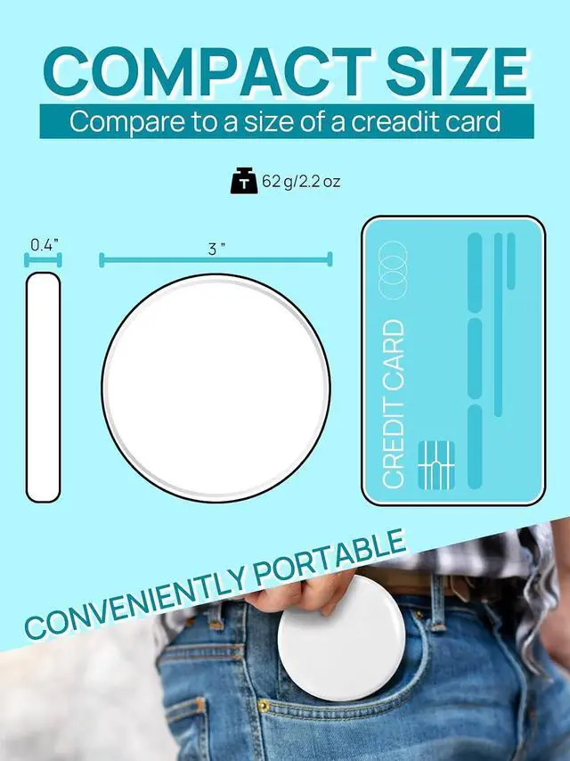 Alt view image 2 of 7 - Macaki 1x/20x Compact Magnifying Mirror for Travel and Makeup, 3 in, White | Small Mirror for Purse, Portable Makeup Mirror, Dual-Sided Flip, Smooth Plastic & Glass,Purse Essentials