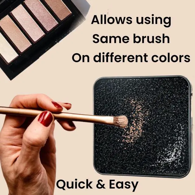 Alt view image 5 of 7 - ALAZCO 2pk Instant Removal Cleaner Sponge FAST Clean Makeup Brushes Powder NO Water No Drying Time Brush Cleaner - Switch Eyeshadow Brush Color Blush Instantly Party Festival Halloween -TSA Approved