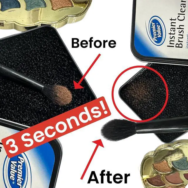 Alt view image 3 of 7 - ALAZCO 2pk Instant Removal Cleaner Sponge FAST Clean Makeup Brushes Powder NO Water No Drying Time Brush Cleaner - Switch Eyeshadow Brush Color Blush Instantly Party Festival Halloween -TSA Approved