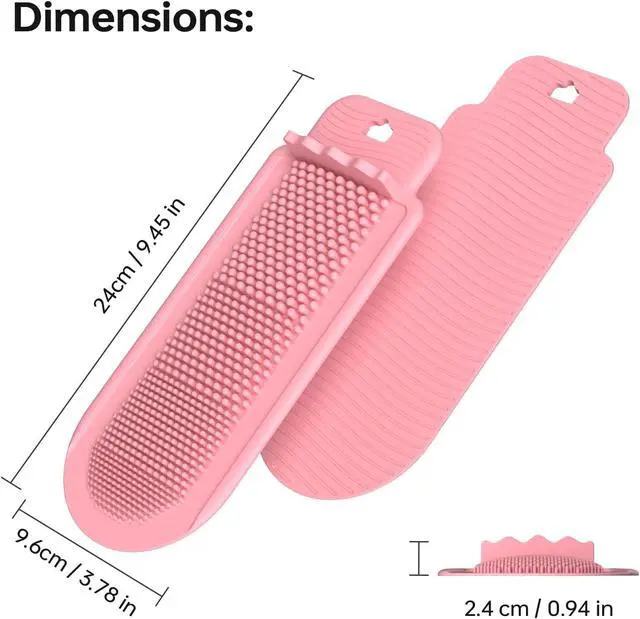 Alt view image 6 of 6 - Silicone Brush Cleaner Mat, Compatible with Lymphatic Brush, Silicone Cleaning Pad for Lymphatic Brush, Deep Clean, Slim Portable, Suit S/L Size