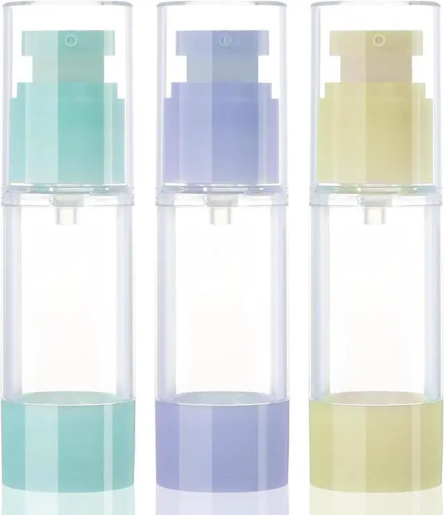 Main image of 1oz 30ml Airless Pump Bottles, Refillable Leak Proof Travel Pump Bottle Toiletry Cosmetic Skincare Containers for Lotion Toner Gel Foundation (3 Pieces)