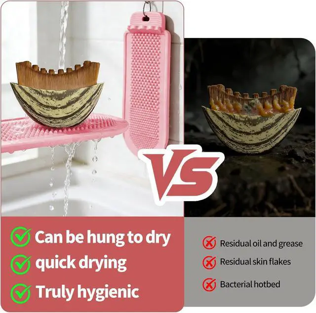 Alt view image 7 of 7 - Lymphatic Brush Cleaning Mat Compatible with Cecily Braden, Soft Silicon Make Up Cleaner Pad with 4-Size Textured Nubs, Portable Roll-Up Design for Travel, Extend Brush Life - Includes Hanging Hole