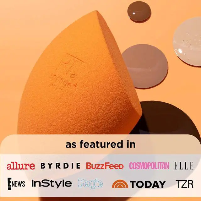 Alt view image 3 of 7 - Real Techniques Miracle Complexion Sponge + Travel Case, 2-Piece Set | Makeup blending sponge with makeup sponge case for travel, light to medium coverage for natural, dewy makeup, latex-free foam
