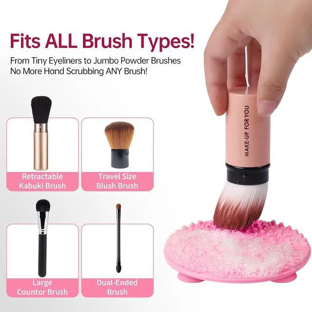 Alt view image 5 of 7 - Norate Makeup Brush Cleaner, Make Up Brush Cleaner Solution + Makeup Brush Cleansing Pad, Brush Cleaner Mat for Brushes, Deep Clean Shampoo 4.4 Fl.Oz, Gentle Formula Cruelty Free, 2 Piece Set