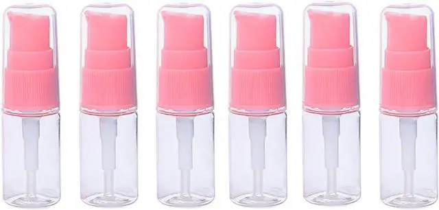 Main image of ericotry 6 Pack Empty 10ml Plastic Pump Bottles Cream Shampoo Lotion Pump Bottle Refillable Sample Travel Bottles Toiletries Liquid Container Jar Pot Vial for Cosmetic Make-up (Transparent)