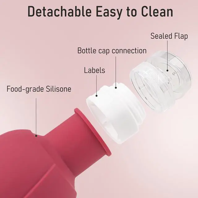 Alt view image 4 of 7 - Travel Containers Bottle for Toiletry 4 Pack 3oz Leakproof TSA Approved & Refillable Mini Cream Jars, Silicone Squeeze Tube Rose Bottles for Shampoo Lotion Body Wash BPA Free +Bag, Red Pink Rose