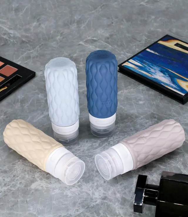 Alt view image 7 of 7 - 3.4oz Silicone Travel Bottles for Toiletries Refillable Liquid Accessories | for Shampoo and Conditioner, TSA Approved Leakproof Squeeze Bottles Travel-friendly with Labels/Clear Bag