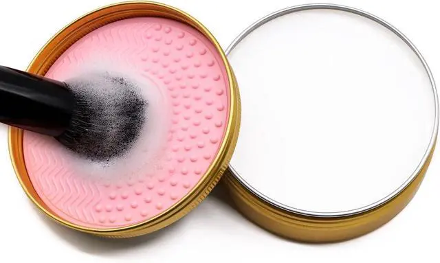 Main image of Makeup Brush Cleaner Solid Brush & Sponge Soap With Silicone Cleaning Pad, Vegan, Deep Cleaning, No Residue(100g/3.53oz)