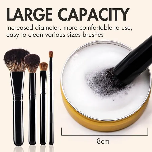 Alt view image 4 of 7 - Makeup Brush Cleaner Solid Brush & Sponge Soap With Silicone Cleaning Pad, Vegan, Deep Cleaning, No Residue(100g/3.53oz)