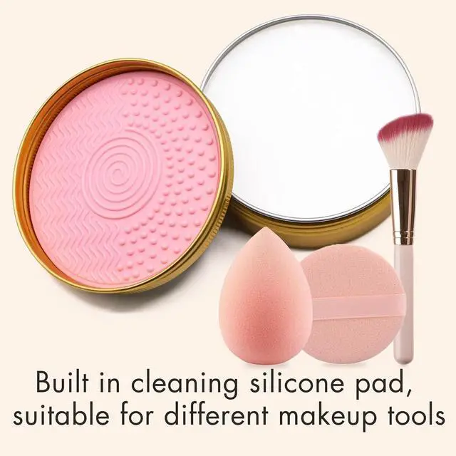 Alt view image 5 of 7 - Makeup Brush Cleaner Solid Brush & Sponge Soap With Silicone Cleaning Pad, Vegan, Deep Cleaning, No Residue(100g/3.53oz)