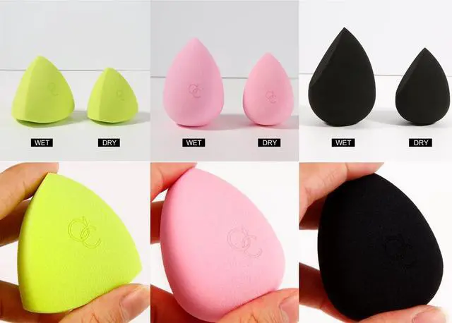Alt view image 6 of 7 - docolor Makeup Sponges Flat Kabuki Brush Set 6 Pcs, For Flawless Finish | Foundation Blending Kit for Liquid Cream Powder Makeup, Airbrush Full Coverage Face Blender, Non-Absorbent